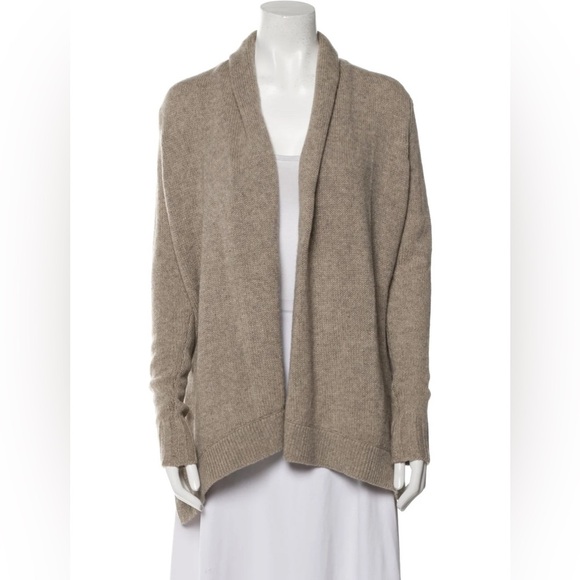 Vince oatmeal beige wool alpaca cashmere open front cardigan - XS - Picture 4 of 6